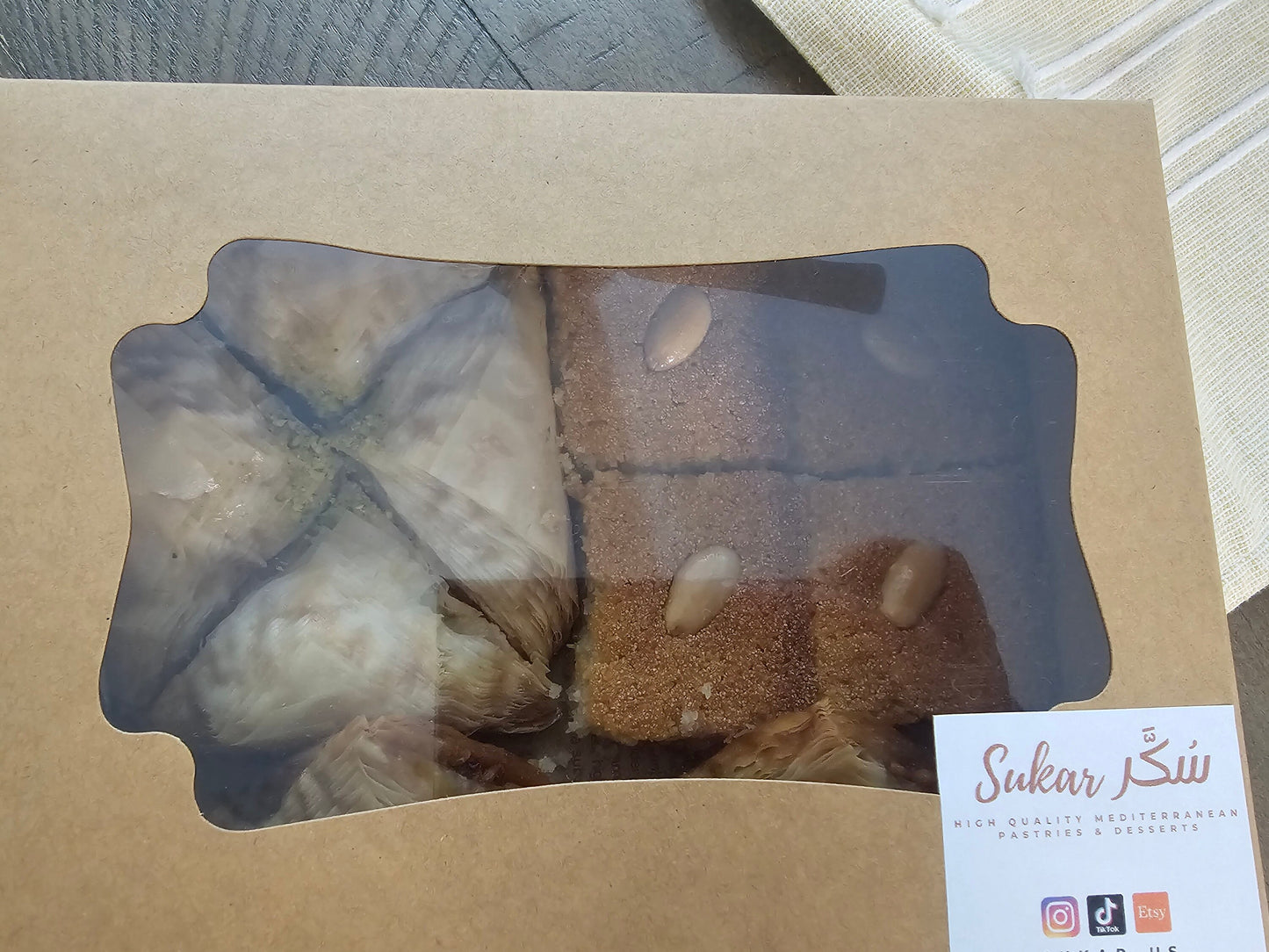 Assorted box of Basbousa & your choice of cream/walnuts Baklava, Ramadan, High quality ingredients, Ramazan